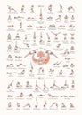 Iyengar hatha yoga poses levels 6-15 Royalty Free Stock Photo