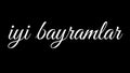 iyi bayramlar handwriting text animation