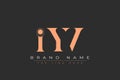 IYV abstract letter logo design Royalty Free Stock Photo