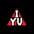 IYV triangle letter logo design with triangle shape. IYV triangle logo design monogram. IYV triangle vector logo template with red Royalty Free Stock Photo