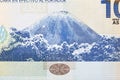 Izalco - volcano from old Salvadoran money