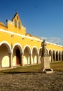 Izamal Mexico Yucatan church yellow City monastery convent