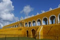 Izamal Mexico Yucatan church yellow City monastery convent Royalty Free Stock Photo