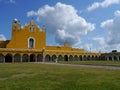 Izamal Mexico Yucatan church yellow City monastery convent Royalty Free Stock Photo