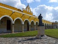 Izamal Mexico Yucatan church yellow City monastery convent Royalty Free Stock Photo