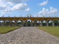 Izamal Mexico Yucatan church yellow City monastery convent Royalty Free Stock Photo