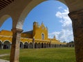 Izamal Mexico Yucatan church yellow City monastery convent
