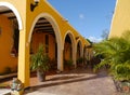 Izamal Mexico Yucatan church yellow City monastery convent Royalty Free Stock Photo