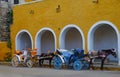 Izamal Mexico Yucatan church yellow City monastery convent Royalty Free Stock Photo