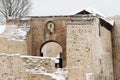 Izborsk fortress in winter