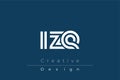 IZE Creative Unique Modern Letter Logo Design Royalty Free Stock Photo