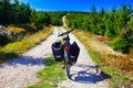 Mountain landscape - bike path on izera or jizera mountains