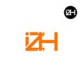 IZH Logo Letter Monogram Design Royalty Free Stock Photo