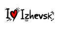 Izhevsk city of Russia love message