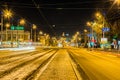 Izhevsk. Evening view of winter city streets.