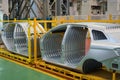 Izhevsk, Russia - December 15 2018: Metal automobile body parts on Factory AVTOVAZ on December 15, 2018 in Izhevsk.