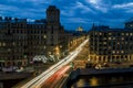 Izmailovskiy Avenue and the bridge across the Fontanka river in