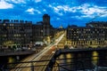 Izmailovskiy Avenue and the bridge across the Fontanka river in