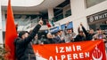 Protest in front of the Swedish Consulate in Izmir, Turkey