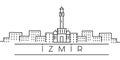 Izmir city outline icon. Elements of Turkey cities illustration icons. Signs, symbols can be used for web, logo, mobile app, UI,