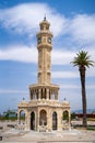 Izmir Clock Tower is a historic clock tower located at the Konak Square. Royalty Free Stock Photo