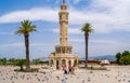 Izmir Clock Tower is a historic clock tower located at the Konak Square. Royalty Free Stock Photo