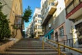 Izmir, Konak, alleys with stairs, coastal life Royalty Free Stock Photo