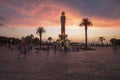 Izmir, Turkey - August 4, 2018; Konak Square and Clock Tower view at sunset Izmir, Turkey. The Izmir Clock Tower is the most