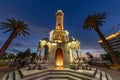 Izmir, Turkey - August 4, 2018; Konak Square and Clock Tower view at sunset Izmir, Turkey. The Izmir Clock Tower is the most