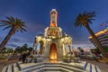 Izmir, Turkey - August 4, 2018; Konak Square and Clock Tower view at sunset Izmir, Turkey. The Izmir Clock Tower is the most