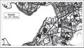 Izmir Turkey City Map in Black and White Color in Retro Style. Outline Map