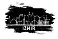 Izmir Turkey City Skyline Silhouette. Hand Drawn Sketch