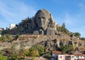 The rock carved statue of Ataturk, Izmir. Turkey