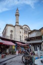 Historical Kestane Pazari Mosque view in Kemeralti. Izmir, Turkey