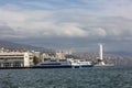 Izmir, Turkey - January 29, 2019 : Renewed Ataturk Statue in Karsiyaka Coatline of Izmir City. Ataturk is founder of modern