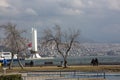 Izmir, Turkey - January 29, 2019 : Renewed Ataturk Statue in Karsiyaka Coatline of Izmir City. Ataturk is founder of modern