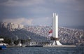 Izmir, Turkey - January 29, 2019 : Renewed Ataturk Statue in Karsiyaka Coatline of Izmir City. Ataturk is founder of modern