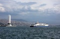 Izmir, Turkey - January 29, 2019 : Renewed Ataturk Statue in Karsiyaka Coatline of Izmir City. Ataturk is founder of modern