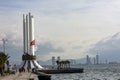 Izmir, Turkey - January 29, 2019 : Renewed Ataturk Statue in Karsiyaka Coatline of Izmir City. Ataturk is founder of modern