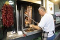 Izmir - Turkey, 18 June, 2023, Turkey street delicacies, doner master