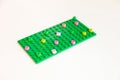 Izmir, Turkey - May 25 2023: Lego green baseplate with colorful Lego flowers on it