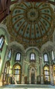 Izmir, Turkey - 18 October, 2019: Beautiful inside interior of Salepcioglu Mosque.