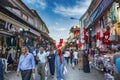 Izmir, Turkey - October 15, 2019:Historical Kemeralti Market in Izmir, Turkey.