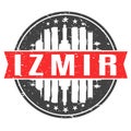 ÃÂ°zmir, Turkey Round Travel Stamp. Icon Skyline City Design. Seal Tourism Vector Badge Illustration.