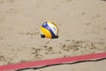 Beach Volleyball Ball on Sand Court