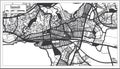 Izmit Turkey City Map in Black and White Color in Retro Style. Outline Map