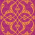 Iznik tile seamless pattern design, classical Ottoman Turkish st