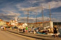 Boats at Izola Waterfront, Slovenia Royalty Free Stock Photo