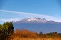 Iztaccihuatl volcano view from tlaxcala city, mexico XIX Royalty Free Stock Photo