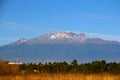 Iztaccihuatl volcano view from tlaxcala city, mexico XVI Royalty Free Stock Photo